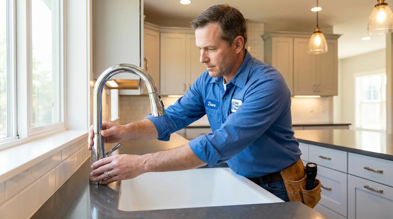 Kitchen faucet installation by Johns Plumbing LLC in Excelsior